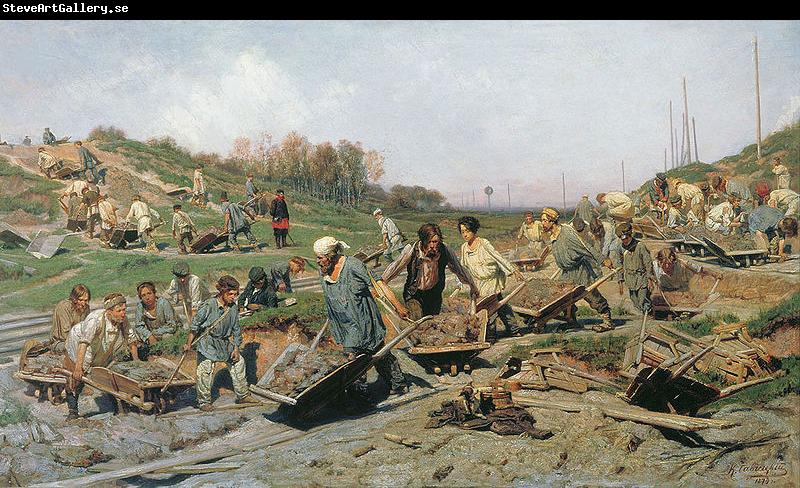 Konstantin Savitsky Repair work on the railroad